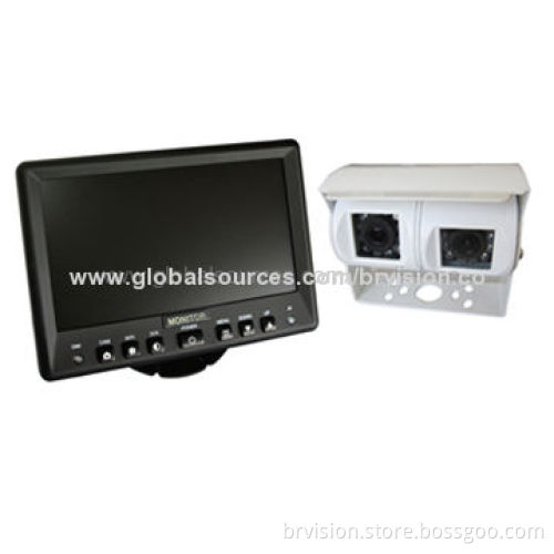 Truck Rearview System with 7-inch Vehicle Monitor and Water-resistant Camera, 20m Extension Cable